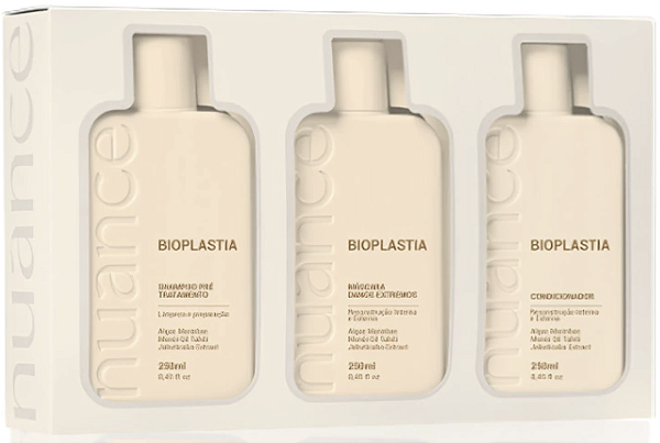 Box Bioplastia Hair Care 250ml - Kit 3 peças