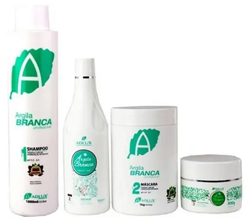 Kit Argila Branca Profissional Adlux Hidratação Intensiva