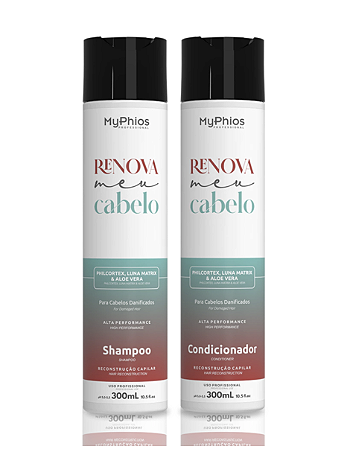 Renova Meu Cabelo - Shampoo e Condicionador Reconstrução Capilar 300ml MyPhios