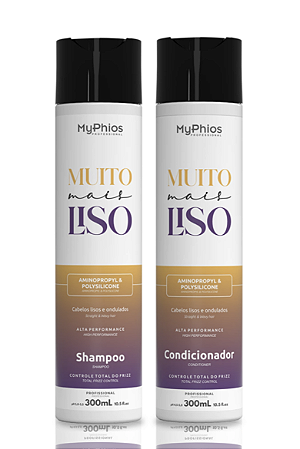 Muito Mais Liso - Shampoo e Condicionador Hidratação Capilar 300ml MyPhios