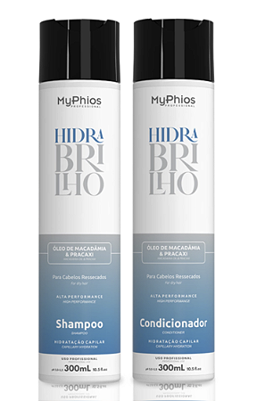 Hidra Brilho - Shampoo e Condicionador Hidratação Capilar 300ml MyPhios