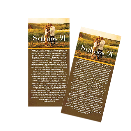 Folheto Evangelístico Salmo 91 – 14x5cm