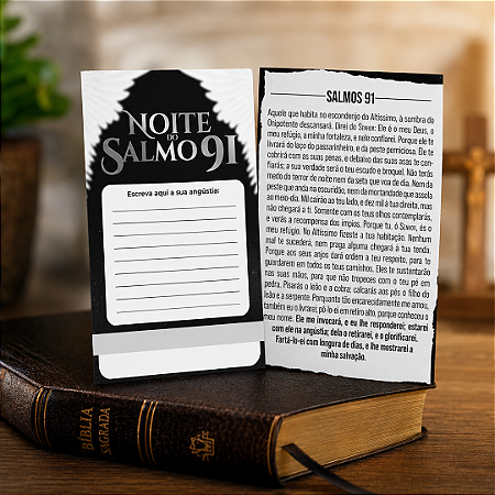 Folheto Evangélico Noite do Salmo 91 10x14cm para Campanhas
