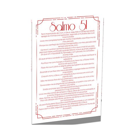 Folheto Salmo 51 - 500 unids