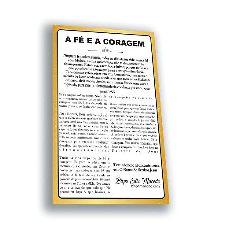 Folheto Fé e Coragem  iurd - 500 unids