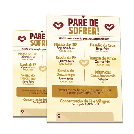 Folheto Pare de Sofrer IURD -  500 unids
