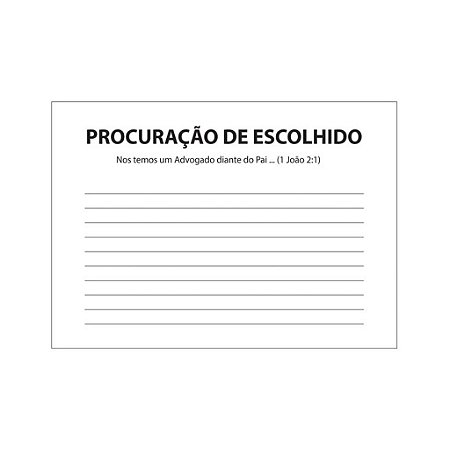 FOLHETO Procuração do Escolhido – 500 UNIDADES