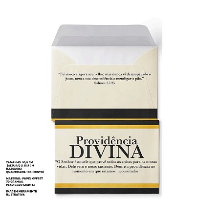 Envelope Colado Divina Providência -100uni