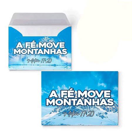 Envelope Colado A Fé move Montanhas – 100uni