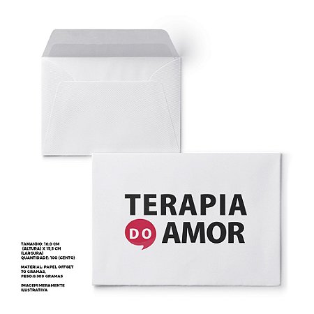 Envelope Colado Terapia do Amor – 100 unidades