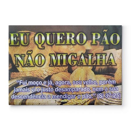 Envelope Colado Eu Quero Pão Não Migalha- 100 unids