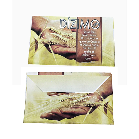 Envelope Colado Dízimo 10% Trigo - 10x15cm