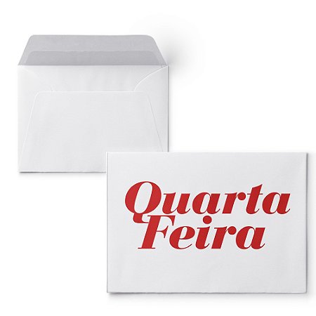 Envelope Colado Quarta-Feira – 100 unidades