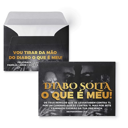 Envelope Colado Diabo solta o que é meu  – 100 unid