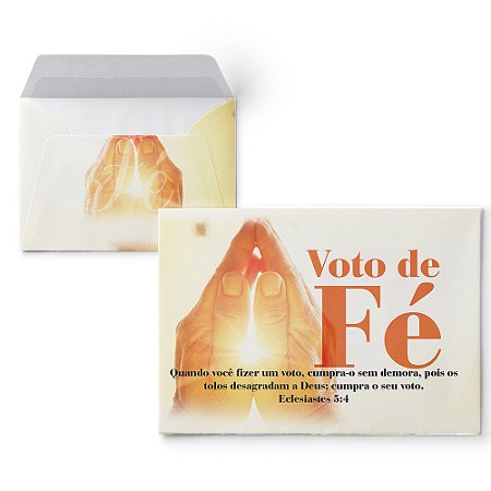Envelope Colado Voto de Fé  – 100uni