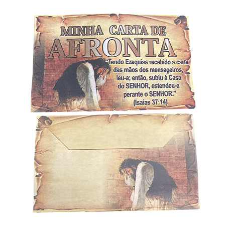 Envelope Colado Carta da Afronta (100 unidades)