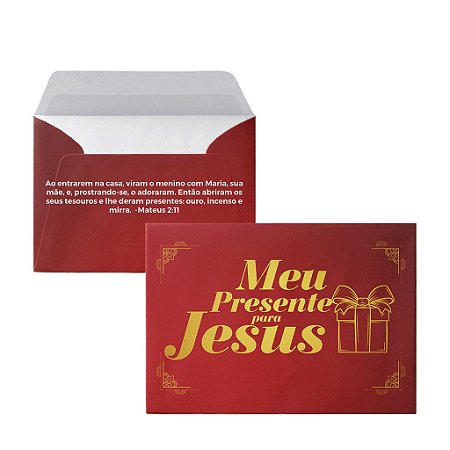 Envelope Meu Presente para Jesus (100 unidades)