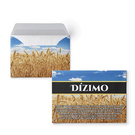 Envelope Colado Dízimo  para igrejas (100 unidades)