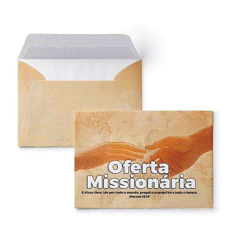 Envelope Colado Oferta missionária (100 unidades)