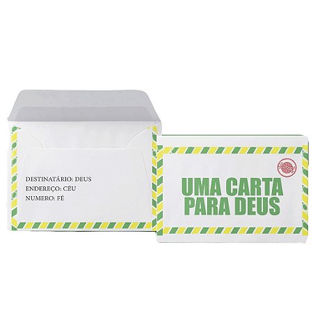 Envelope Colado Uma Carta Para Deus (100 unidades)