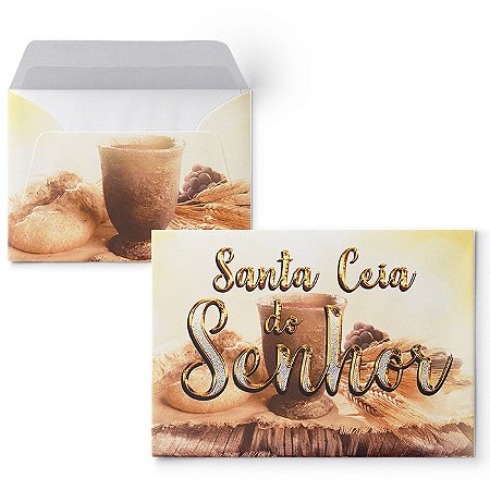 Envelope Colado Santa Ceia -  100uni