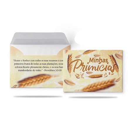 Envelope Minhas Primícias Colado  -  100uni