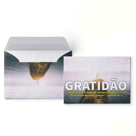 Envelope Colado Gratidão oferta  - 100 unidades