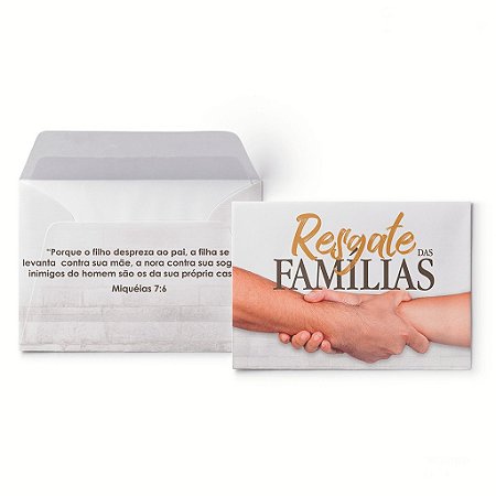 Envelope Colado Resgate das Famílias – 100uni