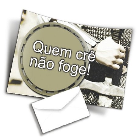 Envelope quem crê não foge colado  - 100 uni