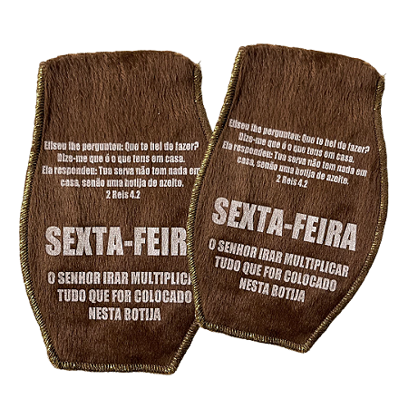 Saquitel Formato Botija Veludo Sexta-feira - 50 unidades