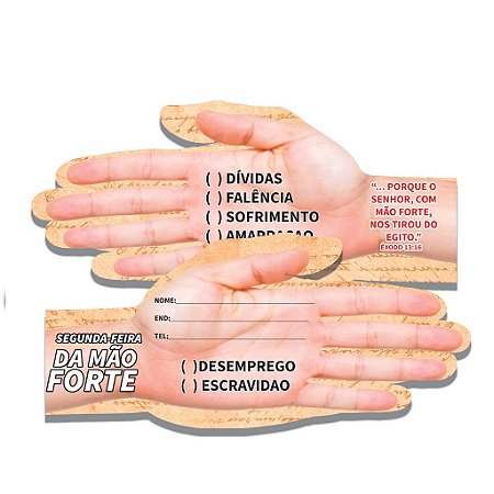 Envelope Mão -  Segunda Feira  - 100 unids
