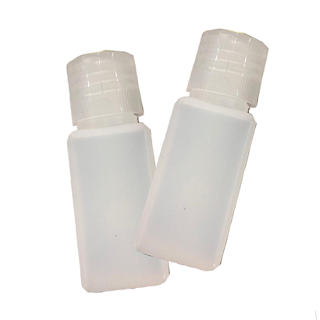 Frasco Flaconete com Tampa de Rosca Quadrado de 5ml - 100 unidades