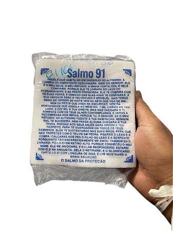 Lenço Salmo 91 Grande TNT 60g 16x16 cm