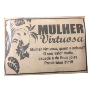 Lenço de TNT Mulher virtuosa (Cento)