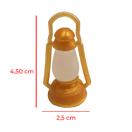 Lamparina Dourada Porta Óleo (50 unidades)