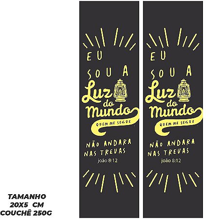 Marcador de página Eu sou a Luz 100 unid