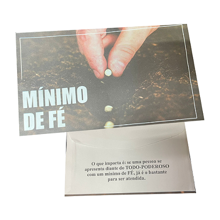 Envelope Colado Mínimo de Fé (100 unidades)