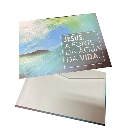 Envelope Colado Jesus a fonte da água da vida (100 unidades)