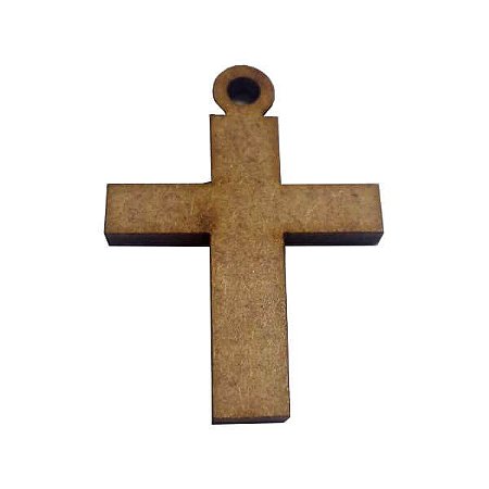 Pingente Cruz de Madeira MDF c/ Corte Eletrônico - 100 unidades