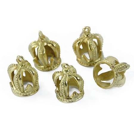 Pingente Mini Coroa em Metal - 10 unidades