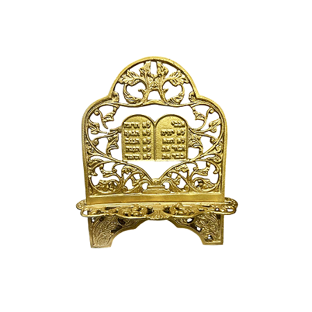 Porta Bíblia Grande Dourado alumínio 10 Mandamentos