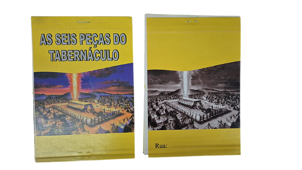 Revista as 6 peças do Tabernáculo 10x15 cm Colorida
