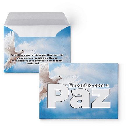 Envelope Colado Encontro com a Paz oferta - 100 unidades