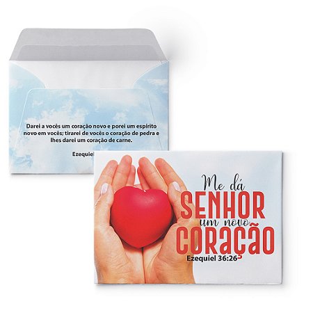 Envelope Colado Novo Coração - 100 unids