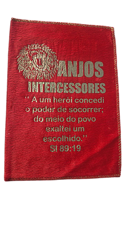 Saquitel Velboa Vermelho Anjos Intercessores (50 unidades)