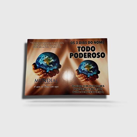 Os 3 Dias do Nome Todo Poderoso (25 unidades)