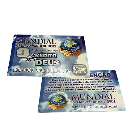 Crédito com Deus Cartão PVC IMPD - 1000 UNIDADES