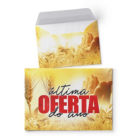 Envelope Colado Última Oferta do Ano dourado  (100 unidades)