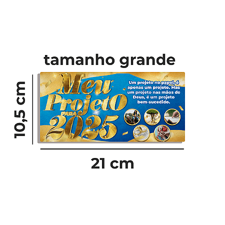 Envelope Projeto de Vida 2025 115g grande 100 unidades