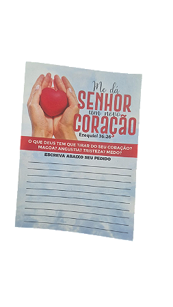 Folheto Novo Coração Ezequiel 36:26 campanha neutro 10x14 cm